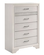 Miranda White Wood 5-Drawer Chest