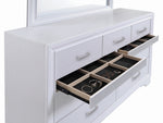 Miranda White Wood 7-Drawer Dresser