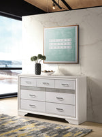 Miranda White Wood 7-Drawer Dresser