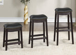 Missie 2 Black PU Leather/Wood Counter Height Stools