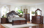 Moira Brown Wood Cal King Bed (Oversized)