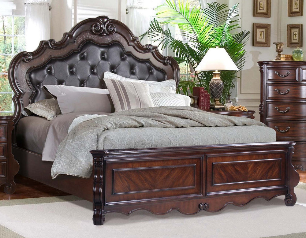 Moira Brown Wood King Bed (Oversized)