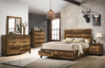 Morales Rustic Oak Wood 4-Drawer Chest