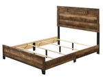 Morales Rustic Oak Wood King Bed