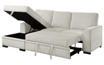 Morelia 2-Pc Beige Fabric LAF Sectional Sofa Bed