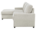 Morelia 2-Pc Beige Fabric LAF Sectional Sofa Bed