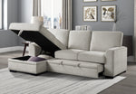 Morelia 2-Pc Beige Fabric LAF Sectional Sofa Bed