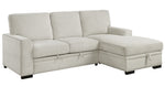 Morelia 2-Pc Beige Fabric RAF Sectional Sofa Bed