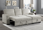 Morelia 2-Pc Beige Fabric RAF Sectional Sofa Bed