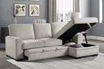 Morelia 2-Pc Beige Fabric RAF Sectional Sofa Bed