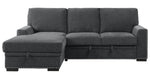 Morelia 2-Pc Charcoal Fabric LAF Sectional Sofa Bed