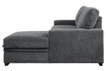 Morelia 2-Pc Charcoal Fabric RAF Sectional Sofa Bed