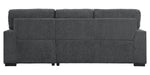 Morelia 2-Pc Charcoal Fabric RAF Sectional Sofa Bed