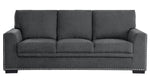 Morelia Charcoal Chenille Fabric Sofa with Nailheads