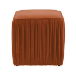 Morgan Cognac Pleated Ottoman