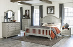 Mossbrook Light Gray Wood 9-Drawer Dresser