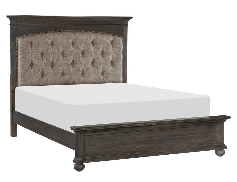 Motsinger Brown Wood Cal King Bed (Oversized)