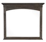 Motsinger Wire-Brushed Rustic Brown Wood Dresser Mirror