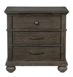 Motsinger Wire-Brushed Rustic Brown Wood Nightstand