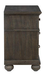 Motsinger Wire-Brushed Rustic Brown Wood Nightstand