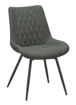 Moxee 2 Grey Fabric/Gunmetal Metal Swivel Side Chairs