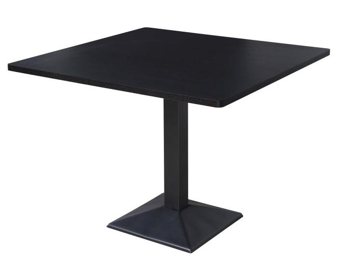 Moxee Espresso Wood/Gunmetal Metal Square Dining Table