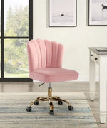 Moyle Rose Quartz Velvet Swivel Office Chair