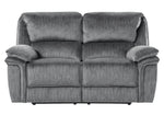 Muirfield Gray Microfiber Manual Recliner Loveseat