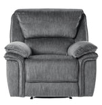 Muirfield Gray Textured Microfiber Manual Recliner