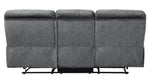 Muirfield Gray Textured Microfiber Manual Recliner Sofa