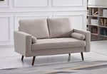 Muriel 2-Pc Beige Linen Fabric Sofa Set