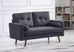 Muriel 2-Pc Dark Gray Linen Fabric Sofa Set