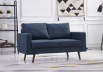 Muriel 2-Pc Navy Linen Fabric Sofa Set