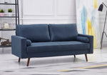 Muriel 2-Pc Navy Linen Fabric Sofa Set