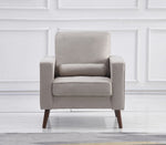 Muriel Beige Linen Fabric Chair
