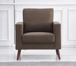 Muriel Brown Linen Fabric Chair