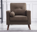 Muriel Brown Linen Fabric Chair