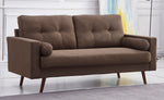 Muriel Brown Linen Fabric Sofa