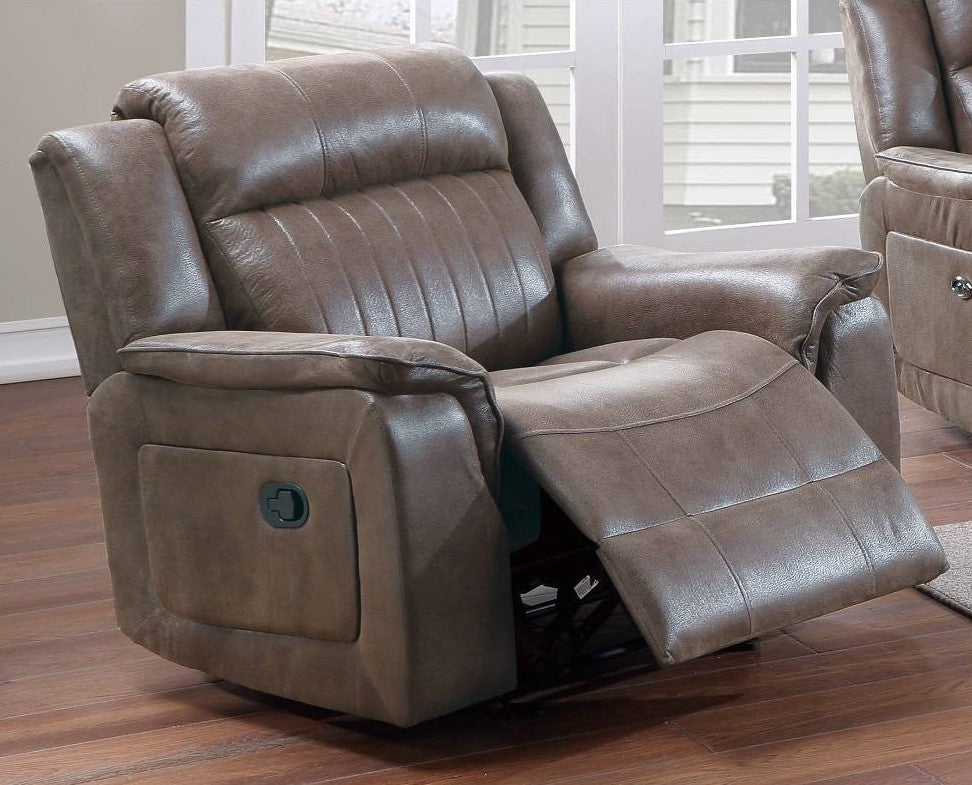 Muriel Dark Coffee Breathable Leatherette Power Recliner