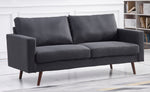 Muriel Dark Gray Linen Fabric 2-Seat Sofa