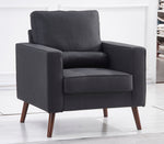 Muriel Dark Gray Linen Fabric Chair