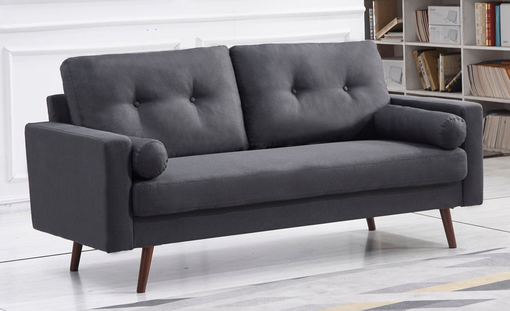 Muriel Dark Gray Linen Fabric Sofa