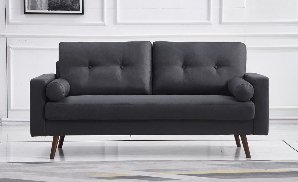 Muriel Dark Gray Linen Fabric Sofa