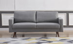 Muriel Light Gray Linen Fabric 2-Seat Sofa