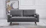 Muriel Light Gray Linen Fabric Sofa