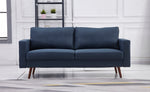 Muriel Navy Linen Fabric 2-Seat Sofa