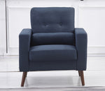 Muriel Navy Linen Fabric Chair