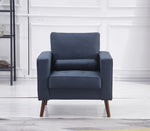 Muriel Navy Linen Fabric Chair