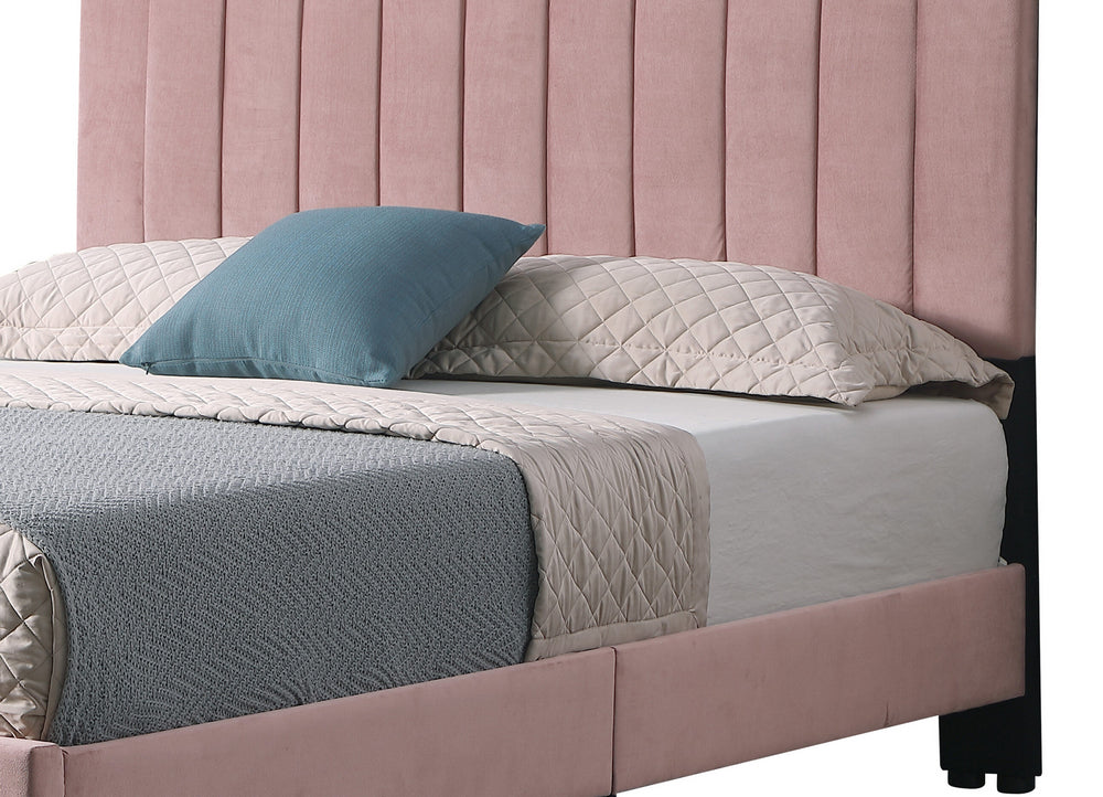 Myah Pink Fabric Queen Platform Bed