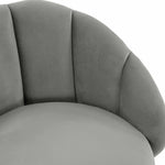 Myla Light Grey Velvet Swivel Bar Stool